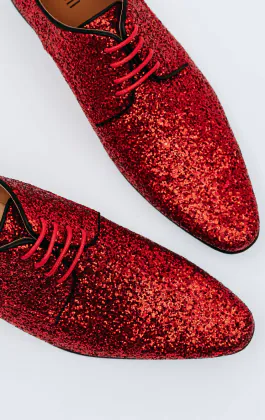 Chaussures à Paillettes Rouges