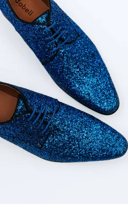 Chaussures à Paillettes Bleues