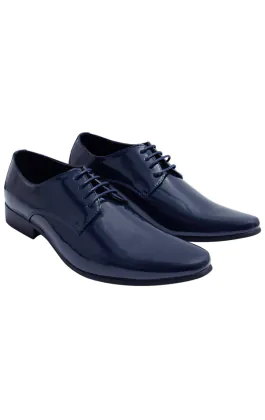 Chaussures Habillées Vernies Bleu Style Contemporain