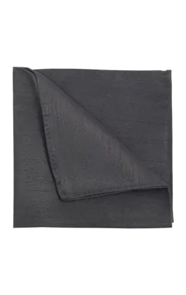 Pochette en doupion gris foncé