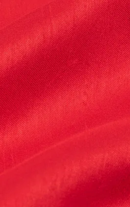 Pochette en Doupion Rouge Cramoisi