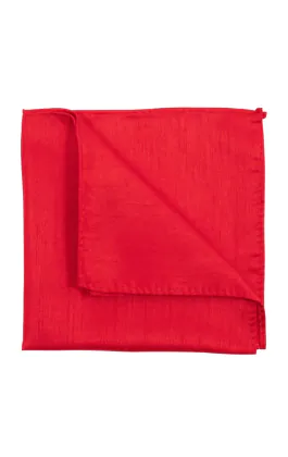 Pochette en Doupion Rouge Cramoisi