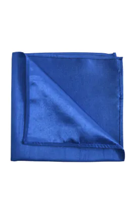 Pochette en Doupion de Soie Bleu Roi