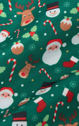 Pochette de Noël Verte Père Noël & Amis
