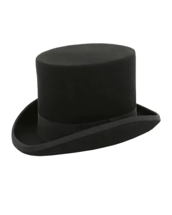 Chapeau Haut de Forme Noir 100% Laine