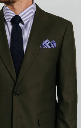 Veste de costume sergé vert foncé