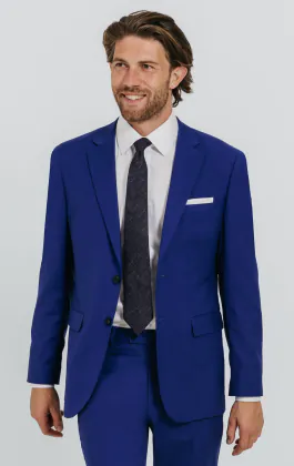 Veste de costume bleu vif