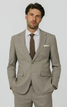Veste de costume à carreaux naturels