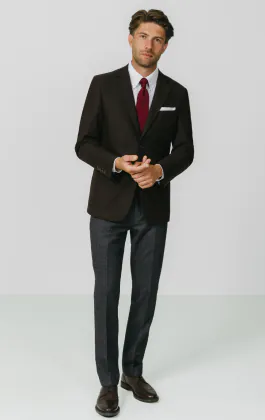 Veste en moleskine marron foncé