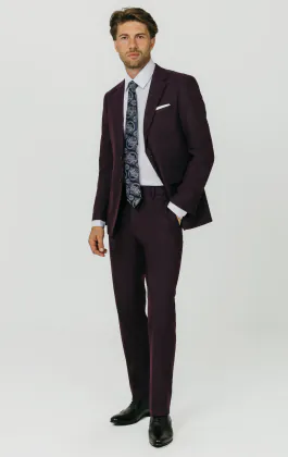 Veste de costume en sergé mûre
