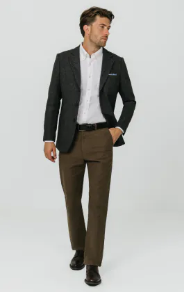 Veste en tweed barleycorn gris