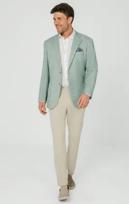 Veste en tissu texturé vert aqua