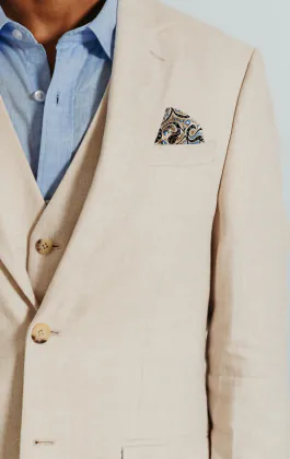 Veste en lin couleur crème