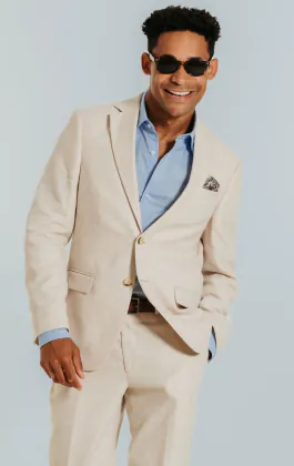 Veste en lin couleur crème