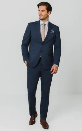 Veste de costume bleu moyen