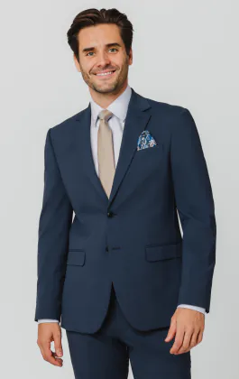Veste de costume bleu moyen