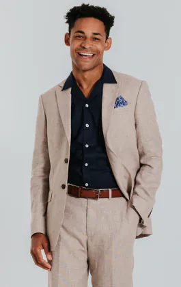 Veste en lin sable