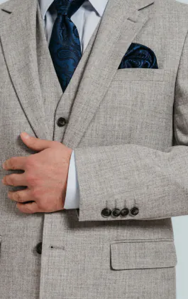 Veste de costume en flanelle gris