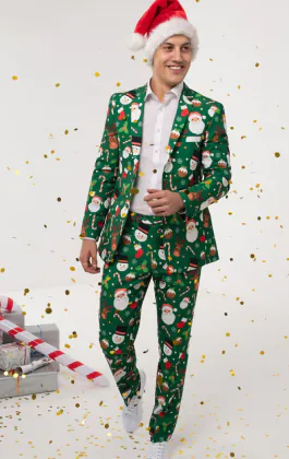 Costume de Noël Vert Père Noël & Amis