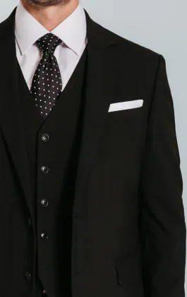 Veste de costume noire, coupe slim