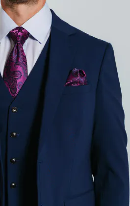 Veste de costume bleu coupe slim