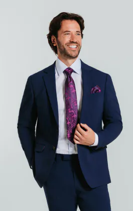 Veste de costume bleu coupe slim