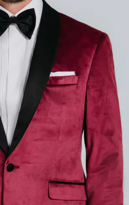 Veste velours bordeaux