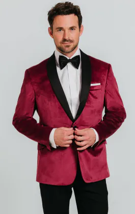 Veste velours bordeaux