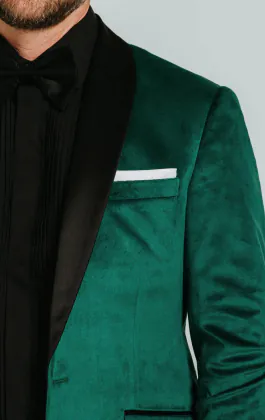 Veste velours slim vert