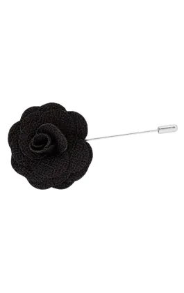 Épingle de col Fleur Noir
