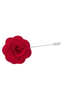 Épingle de col Fleur Rouge