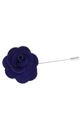 Épingle de col Fleur violet foncé