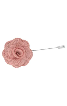Épingle de col Fleur Rose cachemire