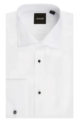 Chemise habillée blanche avec boutons amovibles