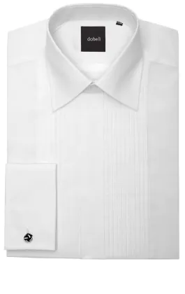 Chemise habillée, plissée devant, col standard