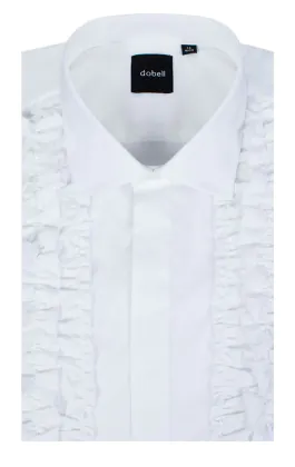 Chemise habillée blanche à volants