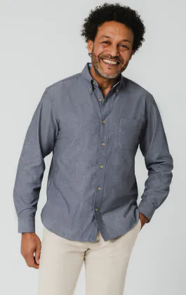 Chemise en chambray bleu