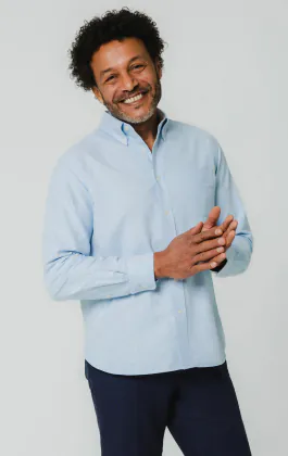 Chemise oxford bleu clair