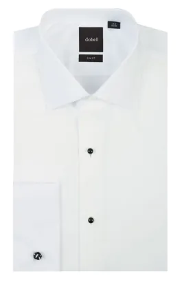 Chemise habillée blanc, Marcella, coupe slim, col standard