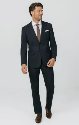 Costume à carreaux marine et rouille