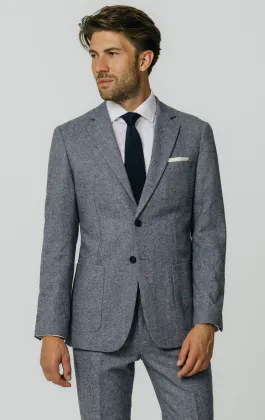 Costume tweed Donegal bleu