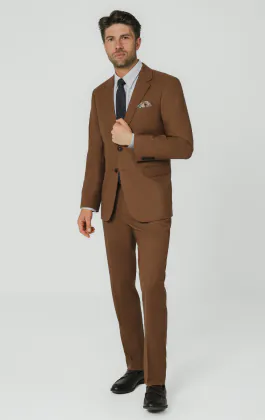 Costume sergé marron moyen