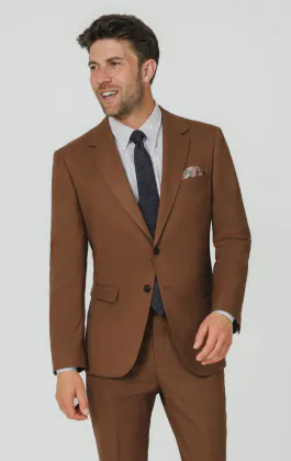 Costume sergé marron moyen