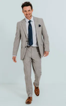 Costume en flanelle gris