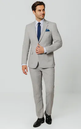Costume en flanelle gris