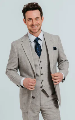 Costume 3 pièces en flanelle gris