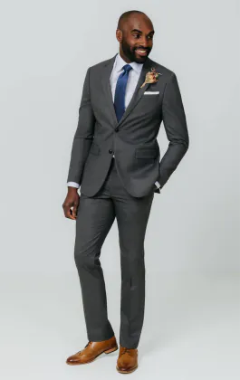 Costume gris coupe slim