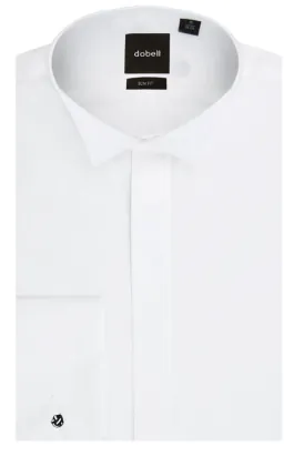 Chemise blanche cintrée avec col cassée