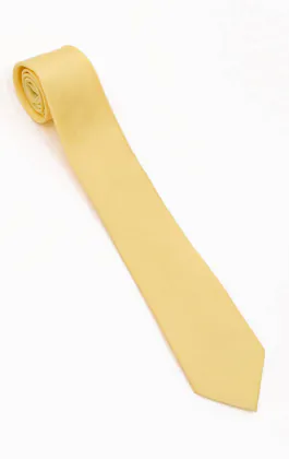 Cravate doupion jaune clair