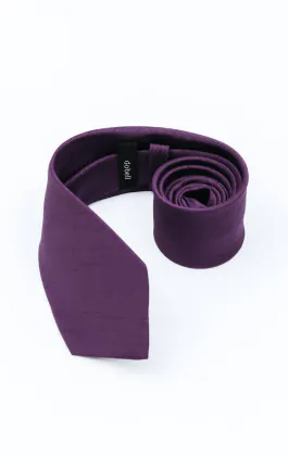 Cravate doupion violet foncé